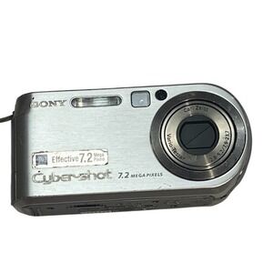 Sony Cyber-shot DSC-P200 7.2MP Digital Camera Silver w/ Battery - Untested